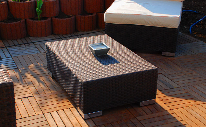 Massivholz Esstische für Garten und Terrasse